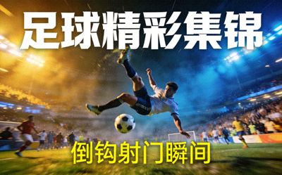 足球精彩集锦视频封面 - 球员倒钩射门瞬间